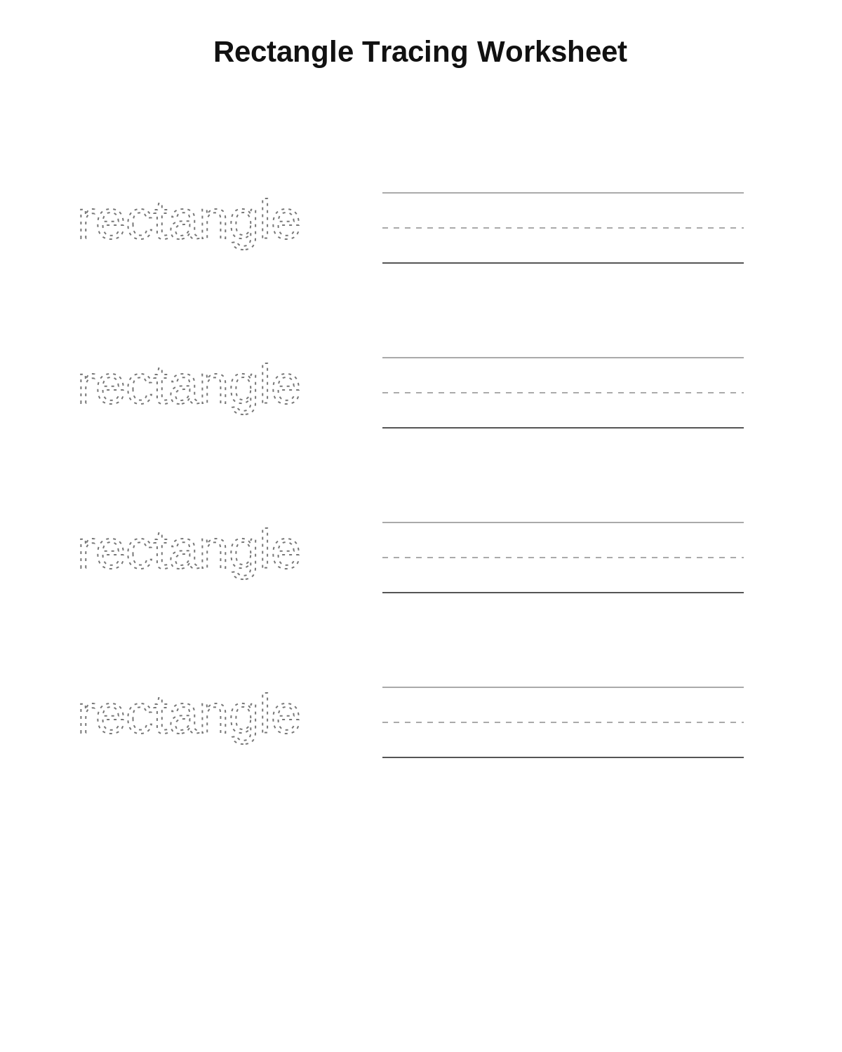 Rectangle Tracing Worksheet