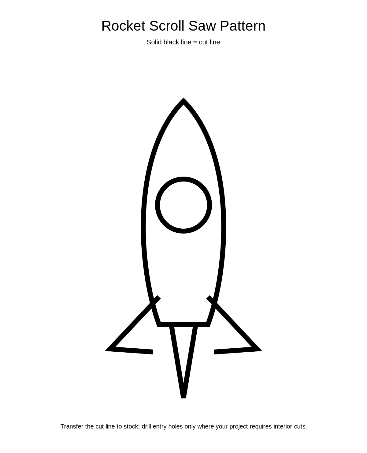 Rocket Scroll Saw Pattern
