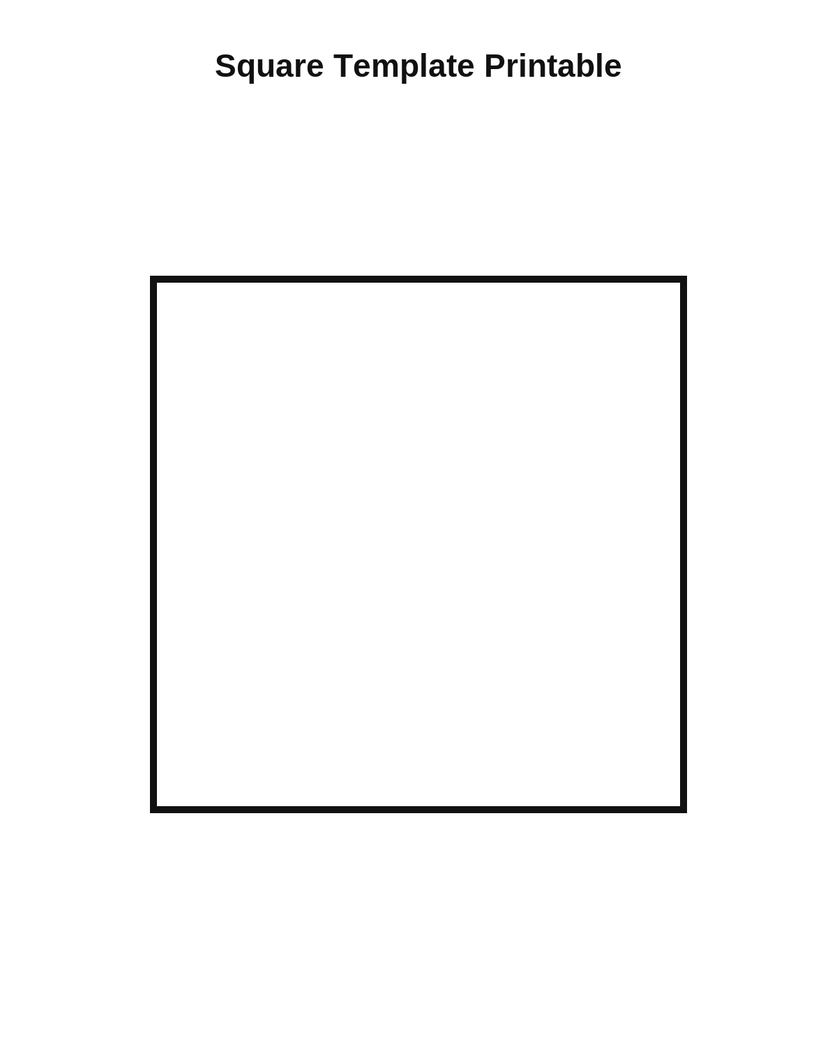 Square Template Printable