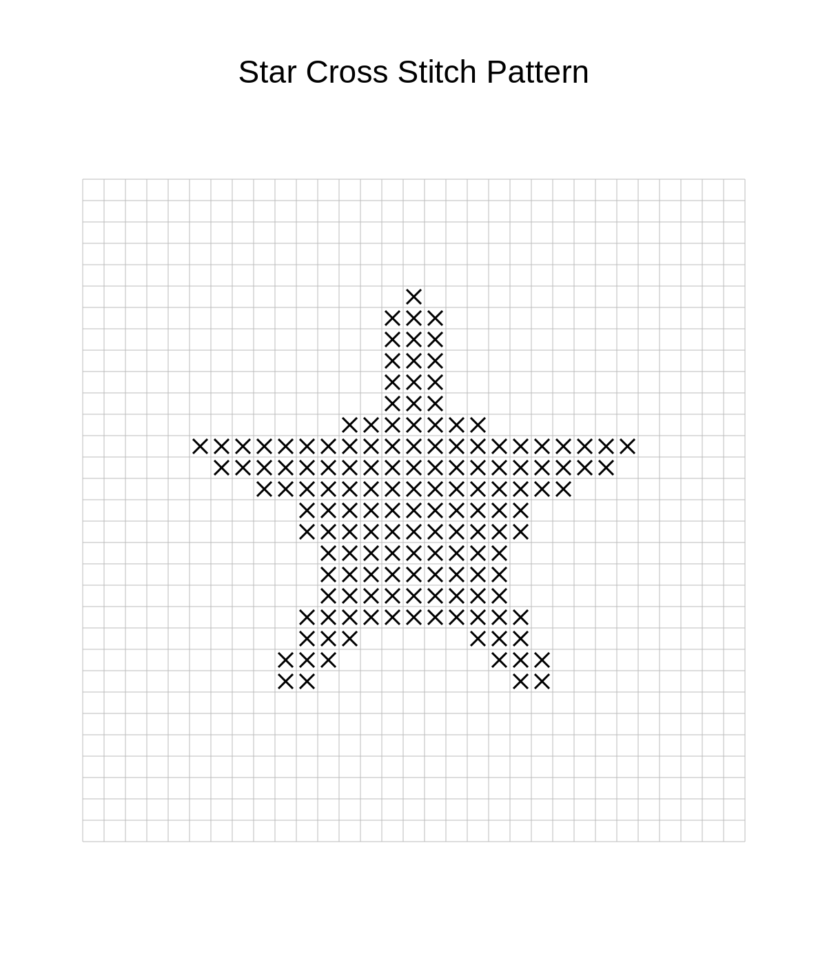Star Cross Stitch Pattern