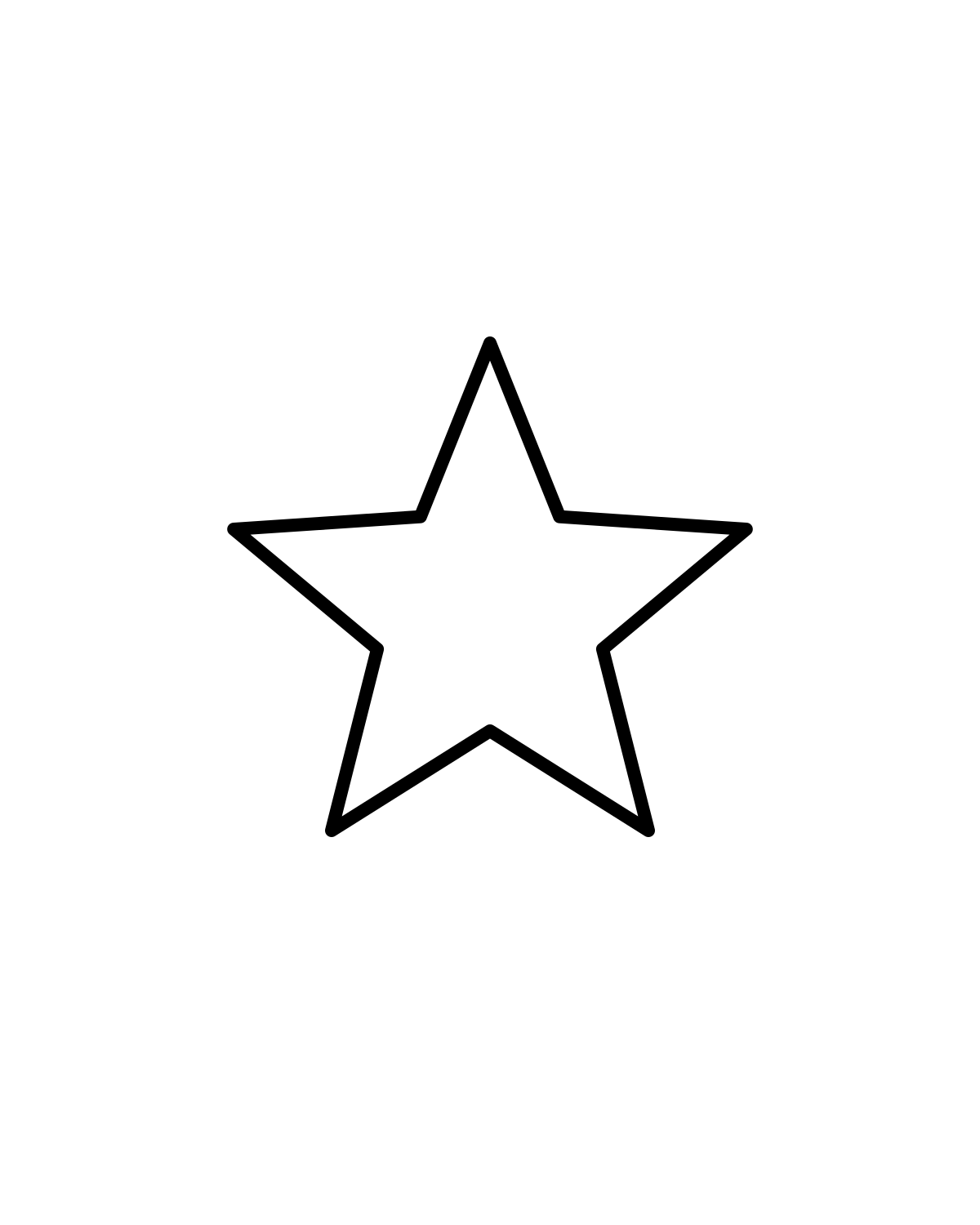 Star Outline Printable