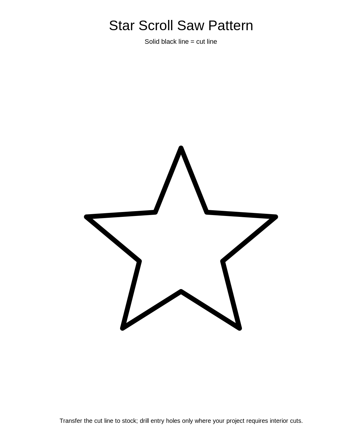 Star Scroll Saw Pattern