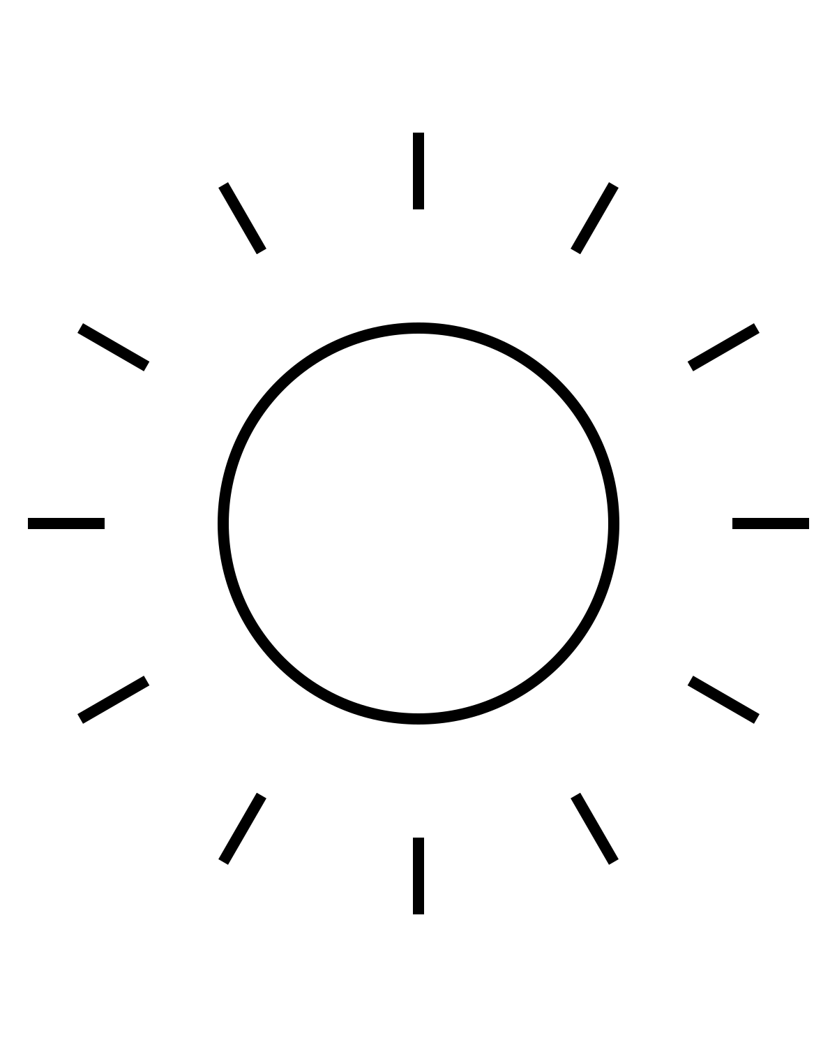 Sun Outline Printable