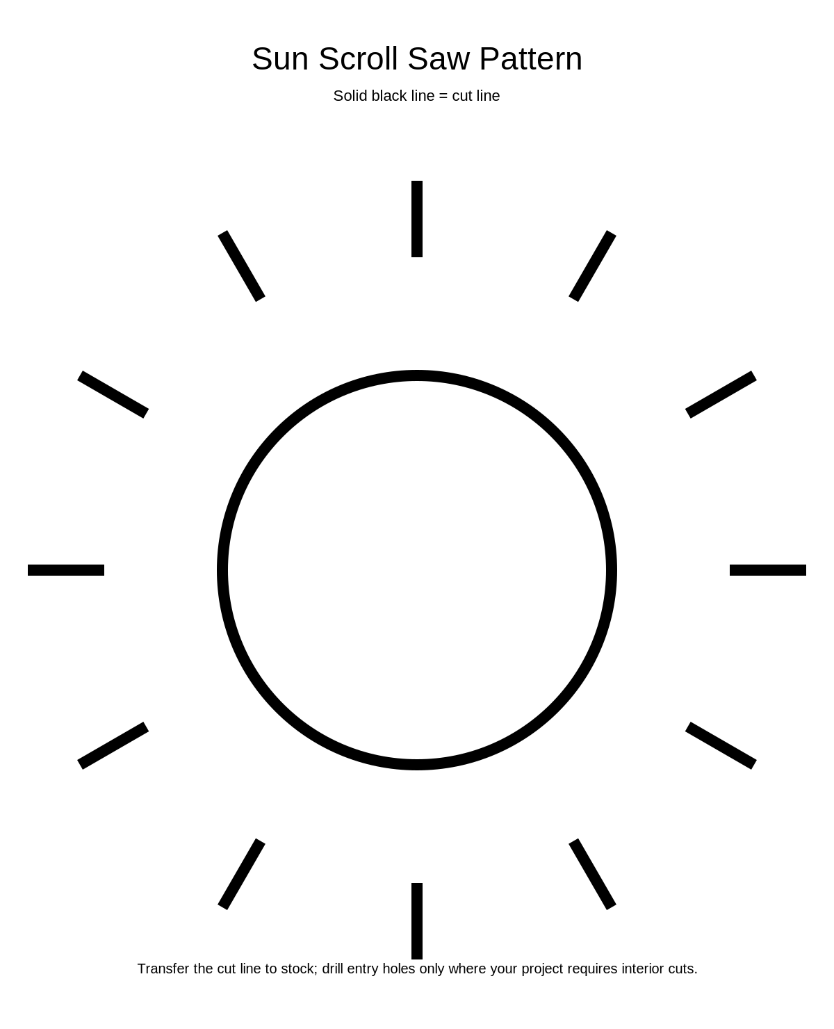 Sun Scroll Saw Pattern
