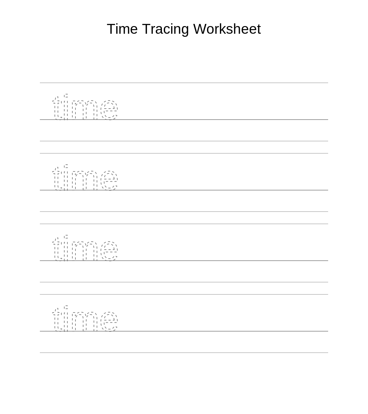Time Tracing Worksheet
