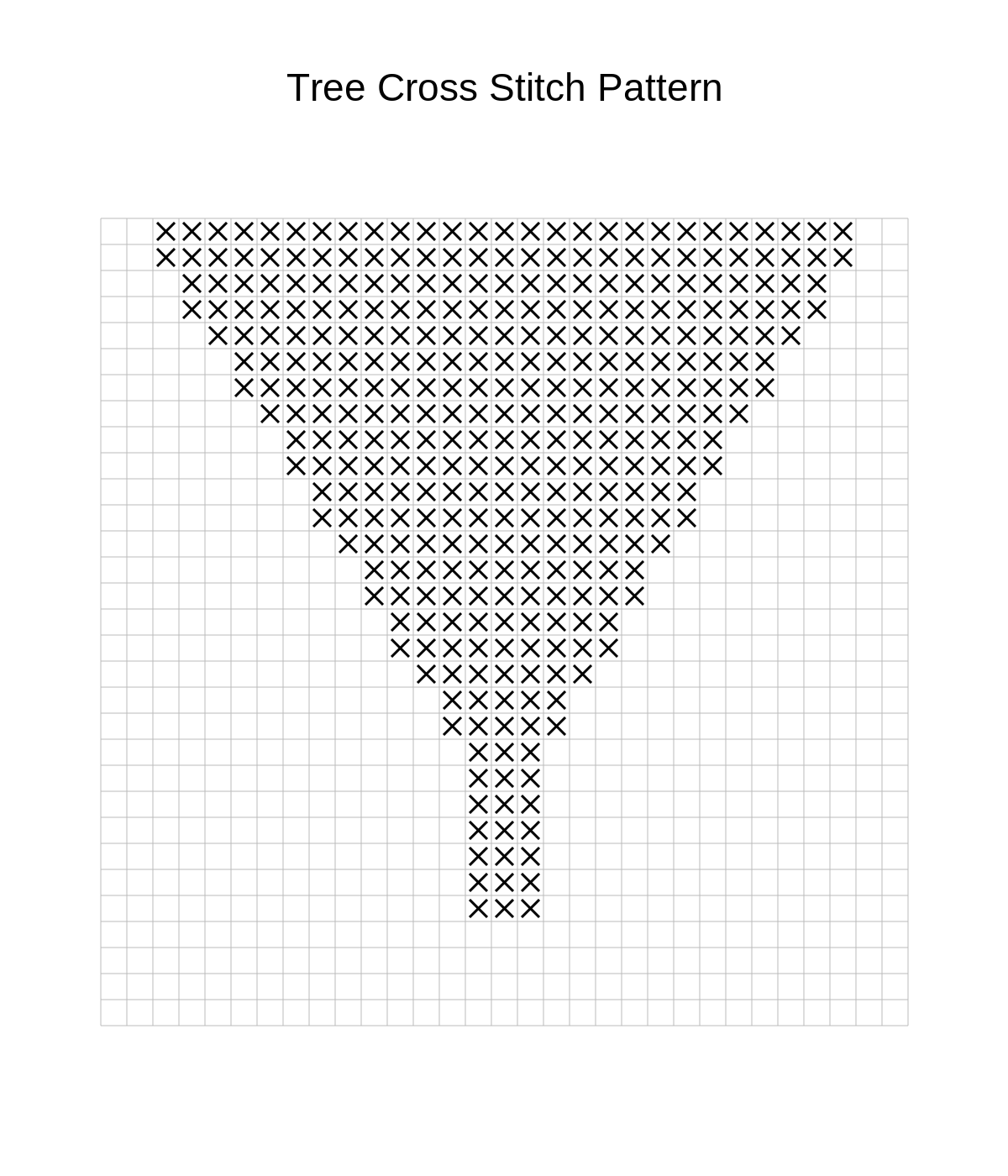 Tree Cross Stitch Pattern