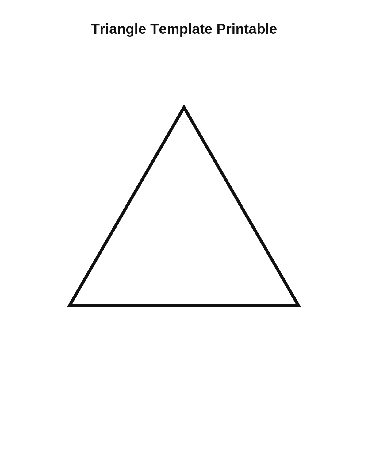 Triangle Template Printable