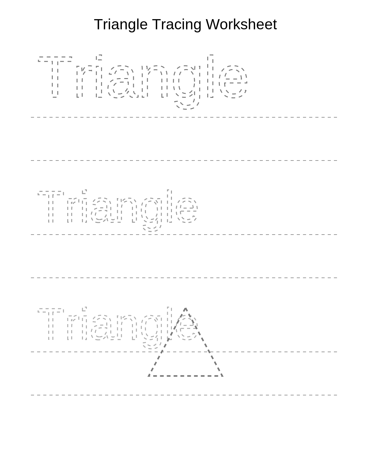 Triangle Tracing Worksheet