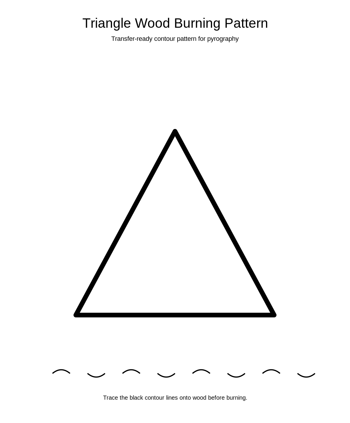 Triangle Wood Burning Pattern