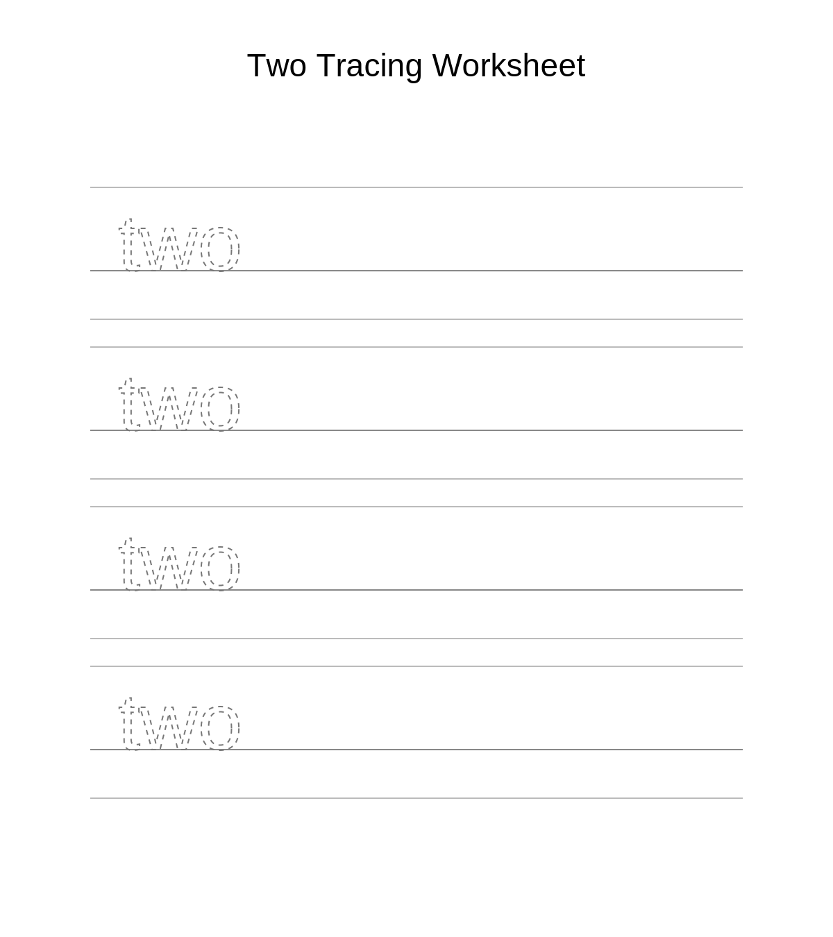 Two Tracing Worksheet