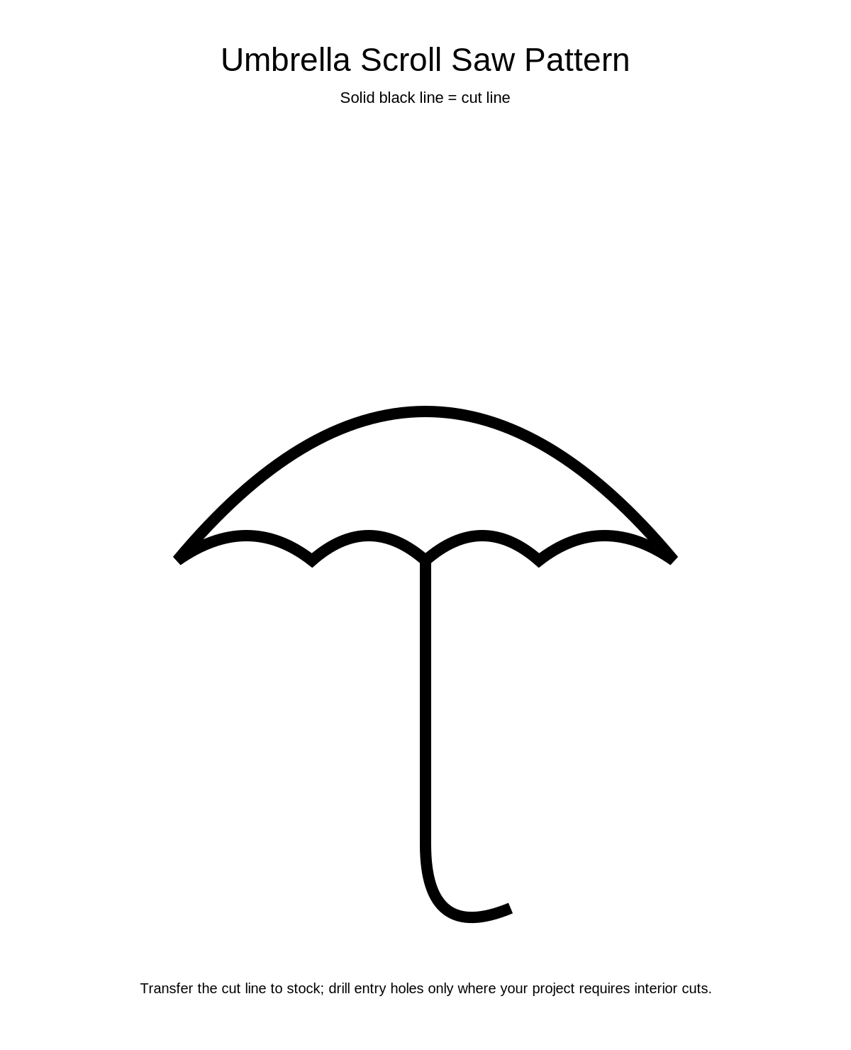 Umbrella Scroll Saw Pattern